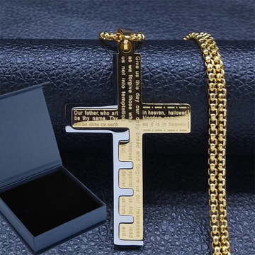 The Lord's Prayer Cross Necklace – A Catholic Devotional Keepsake