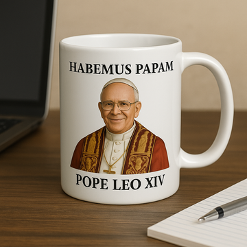 Pope Leo XIV “Habemus Papam” Coffee Mug – 11 oz Ceramic