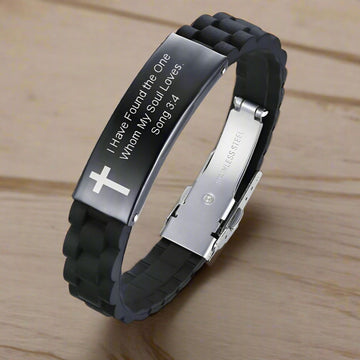 Bible Verse Black Bracelet | Song of Songs 3:4
