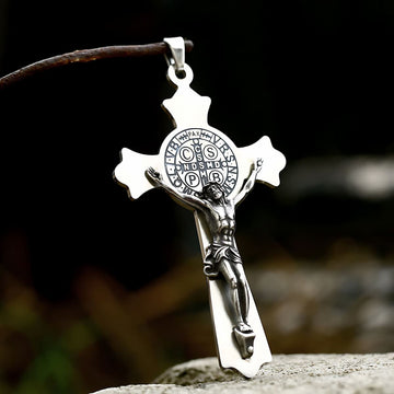 St Benedict Necklace Stainless Steel Xenos Jewelry