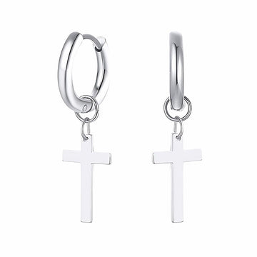 Dangling Cross Earrings for Mens - Xenos Jewelry