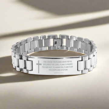 Bible Verse Stainless Steel Bracelet | Jeremiah 29:11
