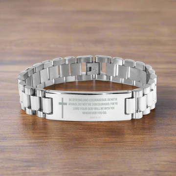 Bible Verse Stainless Steel Bracelet | Joshua 1:9