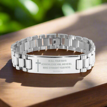 Bible Verse Stainless Steel Bracelet | Proverbs 3:6