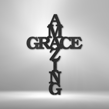 "Amazing Grace" Metal Cross Decor